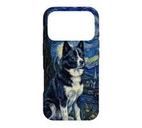 Karelian Bear Dog Van Gogh Nuit étoilée Coque pour iPhone 17 Pro