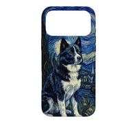 Karelian Bear Dog Van Gogh Nuit étoilée Coque pour iPhone 17 Pro Max