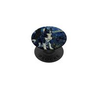 Karelian Bear Dog Van Gogh Nuit étoilée PopSockets PopGrip Adhésif