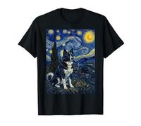 Karelian Bear Dog Van Gogh Nuit étoilée T-Shirt