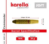 Karella Commander Gold 90% fléchettes souples