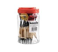 Karella SoftDarts Lot de 24 boîtes de 24 barils en laiton - Filetage 2BA - 4 motifs attrayants - 18 g
