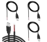 KARELLS 3 PCS Queue de cochon câble 22AWG 5V 3A usb, rallonge de câble d'alimentation 12V 3A