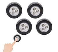 KARELLS 4Pcs Lampe Spot LED Autocollant Éclairage,Supplémentaire Alimenté par 3 Piles,pour Placard,Entrée,Cuisine,Passage