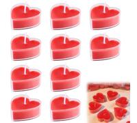 KARELLS Bougies Coeur, 10 Pièces, Romantiques, Saint Valentin, Anniversaire, Mariage