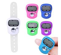 KARELLS Compteurs de Doigts,Compteur Manuel,Compteur Digital,Compteur Clicker,Compteur Numérique,Compteur électronique,Mini Compteur De Doigts,pour la Prière,Sport,Coach,6 Pièces