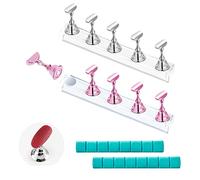 KARELLS Ensembles Présentoir D'art D'ongle, Support Magnétique pour Faux Ongles, 2 Sets Nail Art Tips Stand holder pour Faux Ongles Manucure