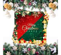 KARELLS Lot de 20 serviettes de table de Noël rouges et vertes à 2 plis, 33 x 33 cm, motif de bois