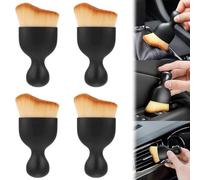 KARELLS Pinceau Detailing Auto, Brosse de Luxe pour Voiture, 4 Pièces Brosse Kit Nettoyage Voiture, Pinceau Nettoyage Voiture, pour Moteur, Tableau de Bord, Bouches Daération, Intérieur