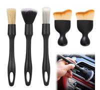 KARELLS Pinceau Detailing Auto, Brosse Kit Nettoyage Voiture, 5 Pièces Brosse de Luxe pour Voiture, Pinceau Nettoyage Voiture, pour Moteur, Tableau de Bord, Bouches Daération, Intérieur