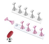 KARELLS Support Magnétique pour Faux Ongles, Ensembles Présentoir D'art D'ongle, Nail Art Tips Stand holder pour Manucure Salon, pour Faux Ongles Manucure, 2 Sets