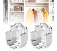 KARELLS Support Tringle Penderie,Support pour Barre Penderie,Support Barre Penderie,Support de Tige de Bride,Supports de Tige à Bride,Support de penderie,Support de Barre de Rideau,22mm,2pcs