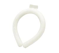 karelwui Ice Ring Neck Wrap Summer Neck Cooling Tube Portable Ice Ring Neck Cooler pour sports de plein air Prévention des coups de chaleur Usage personnel Mains libres Gel froid Poche de glace Blanc