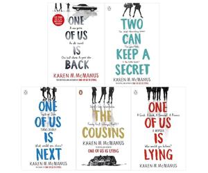 Karen M McManus 5 Books Collection Set (One Of Us Is Lying, One Of Us Is Next, One Of Us Is Back, The Cousins, Two Can Keep a Secret)