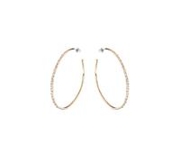 Karen Millen Grandes boucles d'oreilles créoles en cristal pour femme, Laiton