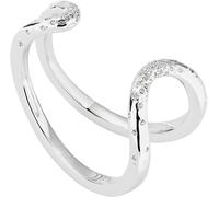 Karen Millen Karen Millen Silver Tone Crystal Sprinkle Loop Cuff Bracelet