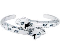 Karen Millen Karen Millen Silver Tone Leopard Print Cuff Bracelet