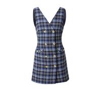 Karen Millen Robe bleu / bleu marine / jaune / blanc, Taille 44