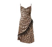 Karen Millen Robe de cocktail sable / brun foncé, Taille 44