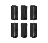 KAREN66 6 Pièces Boucle de Bracelet de Montre 20mm, Passant Bracelet Montre Silicone pour Fitbit Versa/Versa 2/Versa 3/Versa SE/Versa Lite/Sense Smartwatch (Noir)