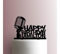 Karen's Cake Toppers Décoration de gâteau en acrylique avec micro personnalisable Marron 15,2 cm de large