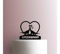 Karen's Cake Toppers Décoration de gâteau en acrylique avec nom de mariage Brontosaure Noir 12,7 cm de largeur