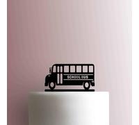 Karen's Cake Toppers Décoration de gâteau en acrylique Motif bus scolaire Jaune 12,7 cm