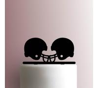 Karen's Cake Toppers Décoration de gâteau en acrylique Motif casques de football Violet 12,7 cm de large