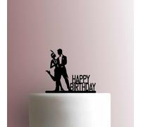 Karen's Cake Toppers Décoration de gâteau en acrylique Motif couple des années 1920 Vert 12,7 cm de large