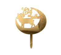 Karen's Cake Toppers Décoration de gâteau en acrylique Motif Eid Mubarak Ramadan