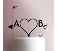 Karen's Cake Toppers Décoration de gâteau en acrylique Motif flèche et cœur Rouge 12,7 cm de largeur