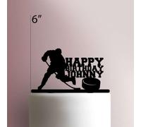 Karen's Cake Toppers Décoration de gâteau en acrylique Motif hockey Vert 20,3 cm de largeur