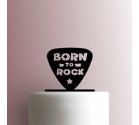 Karen's Cake Toppers Décoration de gâteau en acrylique Motif médiator Born to Rock Fuchsia 20,3 cm de largeur