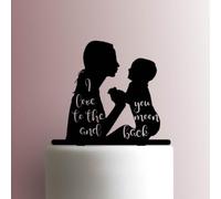 Karen's Cake Toppers Décoration de gâteau en acrylique Motif mère et bébé Bleu 20,3 cm de large