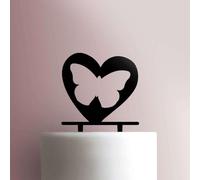 Karen's Cake Toppers Décoration de gâteau en acrylique Motif papillon Rose Largeur 15,2 cm