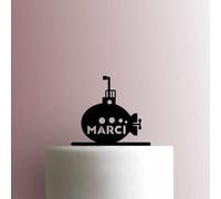 Karen's Cake Toppers Décoration de gâteau en acrylique Motif sous-marin Rose 15,2 cm de largeur