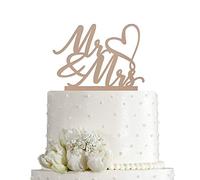 Karen's Cake Toppers Décoration de gâteau Mr et Mrs en acrylique Doré rose miroir