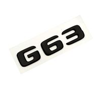 KARFRI ABS Adhésif Noir Brillant Lettres De Voiture 3D Insigne De Coffre Arrière G63 Emblème Autocollants Compatible for Mercedes Benz G63 AMG W463 W464 Accessoires