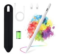 KARFUN Stylet Tablette pour Android/iPhone iOS, Neigungserkennung | Stylet Tablette pour Charge Rapide, Fixation Magnétique, Compatible avec Samsung/Huawei/vivo/Xiaomi et Lenovo Etc (Blanc)