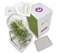KARI KITCHEN - Verre à germes de 1000 ml pour germes plus cressons avec eBook et instructions (français non garanti) (verre à germer pour germes, kit de culture des germes, lot de pots à germination)