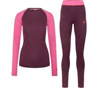 Kari Traa - Ensemble de sous-vêtements techniques en laine de mérinos - Kaia Set Wine pour Femme en Laine - Taille L - Bordeaux Bordeaux L