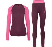 Kari Traa - Ensemble de sous-vêtements techniques en laine de mérinos - Kaia Set Wine pour Femme en Laine - Taille S - Bordeaux Bordeaux S
