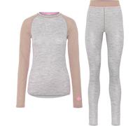 Kari Traa - Ensemble de sous-vêtements techniques en laine de mérinos - Kaia Set Light Grey Melange pour Femme en Laine - Taille XS - Gris Gris XS
