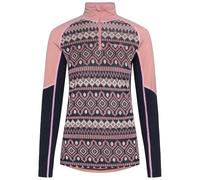 Kari Traa Malia Maillot semi-zippé pour femme en laine mérinos et Tencel, Rose pastel poudré, Taille S