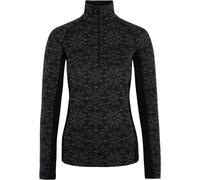 Kari Traa - Première couche en laine de mérinos - Edith Half Zip Black pour Femme en Laine - Taille S - Noir Noir S