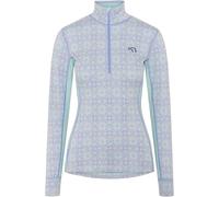 Kari Traa - Première couche technique en laine de mérinos - Rose Half Zip Baselayer Top Bright Turquoise pour Femme en Laine - Taille M - Bleu Bleu M