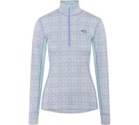 Kari Traa - Première couche technique en laine de mérinos - Rose Half Zip Baselayer Top Bright Turquoise pour Femme en Laine - Taille XS - Bleu Bleu XS
