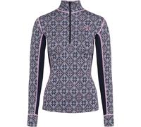 Kari Traa - Première couche technique en laine de mérinos - Rose Half Zip Baselayer Top Dark Navy Blue pour Femme en Laine - Taille XS Navy XS