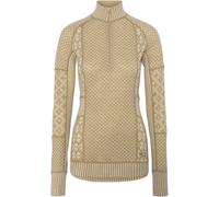 Kari Traa - Première couche technique en laine de mérinos - Smekker Half-Zip Baselayer Mocha pour Femme en Laine - Taille L - Beige Beige L