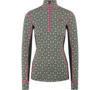 Kari Traa - Première couche technique en laine de mérinos - Rose Half Zip Baselayer Top Thyme pour Femme en Laine - Taille XS Rose XS